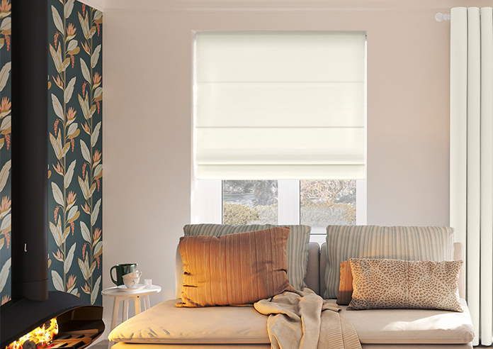 Knutsford, Natural Cream - Motorised Roman Blind - Image 3